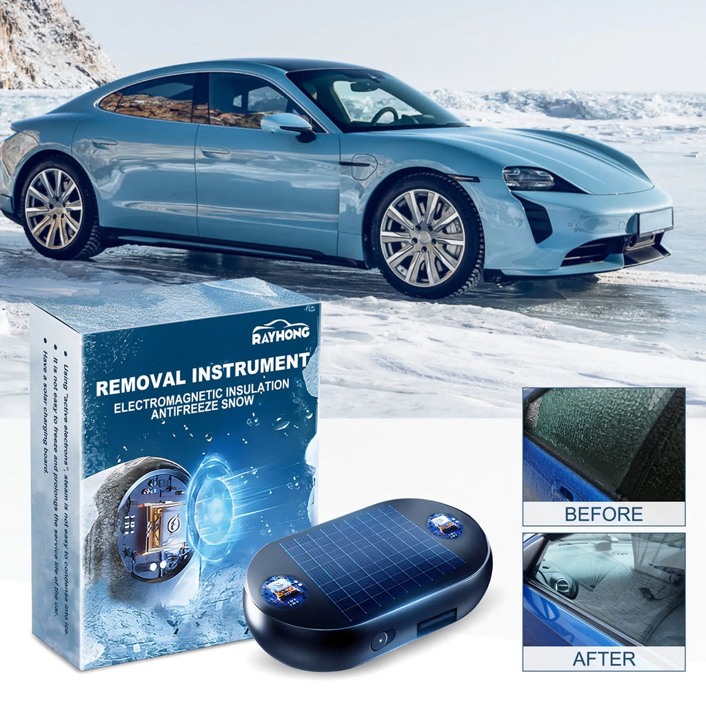 Portable car de-icer tool with dimensions 5cm x 2.6cm x 1.5cm for windshield and mirror ice removal