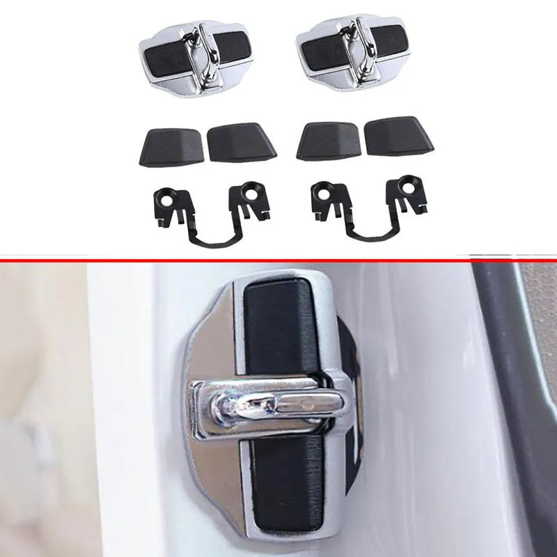 Silver TRD door lock cover for Toyota Prius with 3M adhesive backing