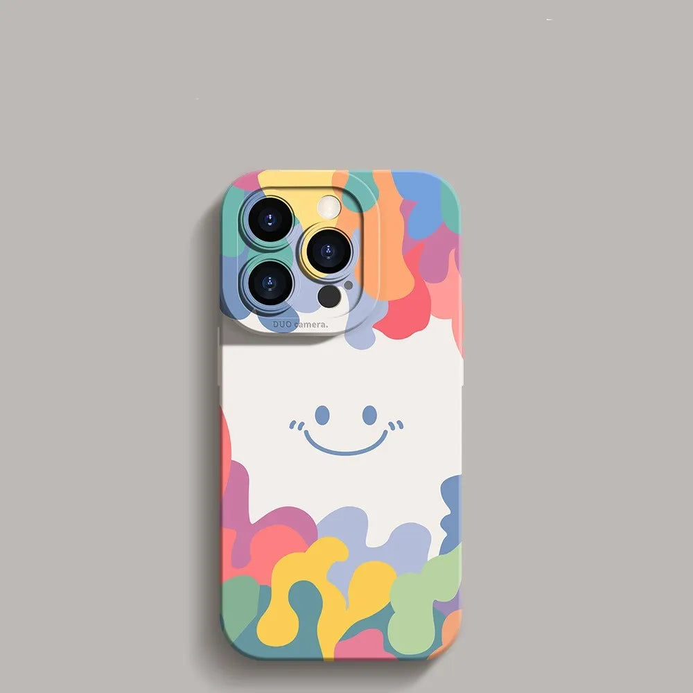 Fashion drop-resistant all-inclusive TPU phone case for iPhone in antique white