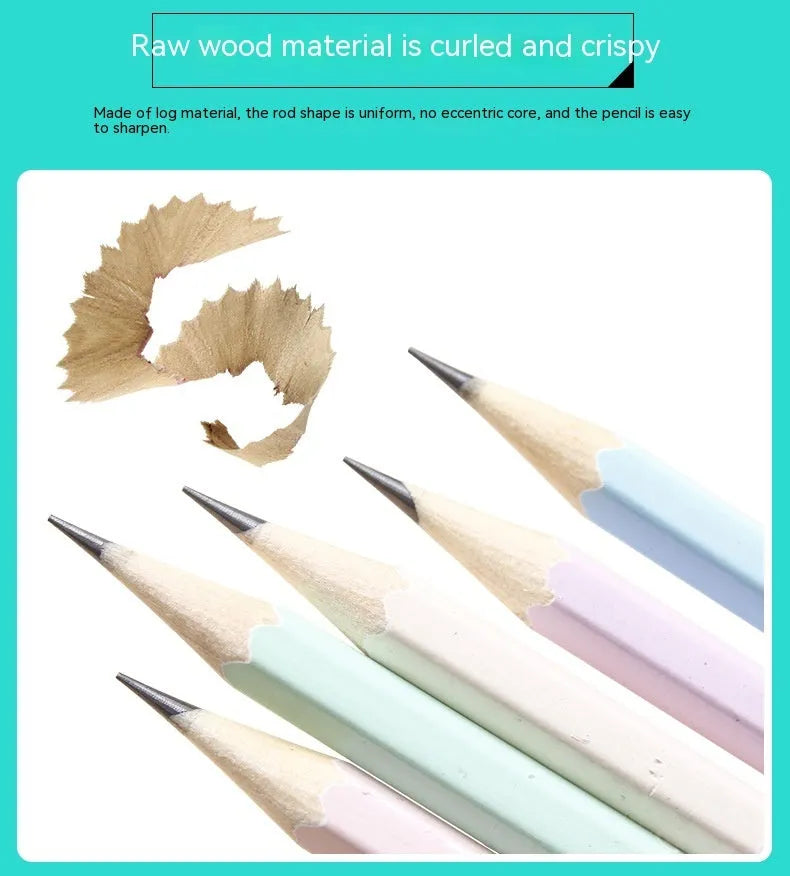 Pack of 50 wooden six-sided HB drafting pencils with basswood shells for technical drawing.