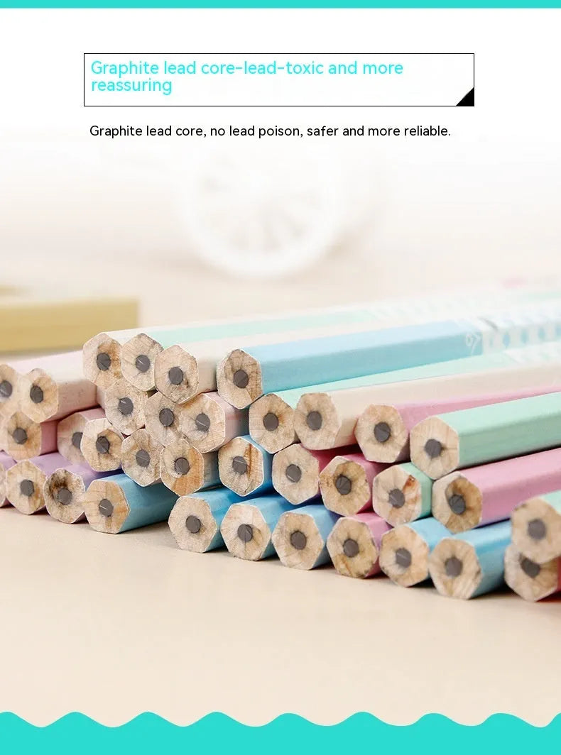 Pack of 50 wooden six-sided HB drafting pencils with basswood shells for technical drawing.