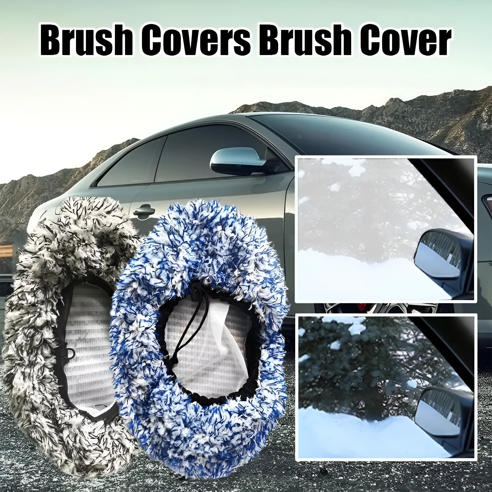 Replacement flat mop cloth cover for a long handle car cleaning brush in one of four colour options.