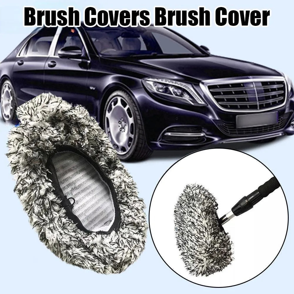 Replacement flat mop cloth cover for a long handle car cleaning brush in one of four colour options.