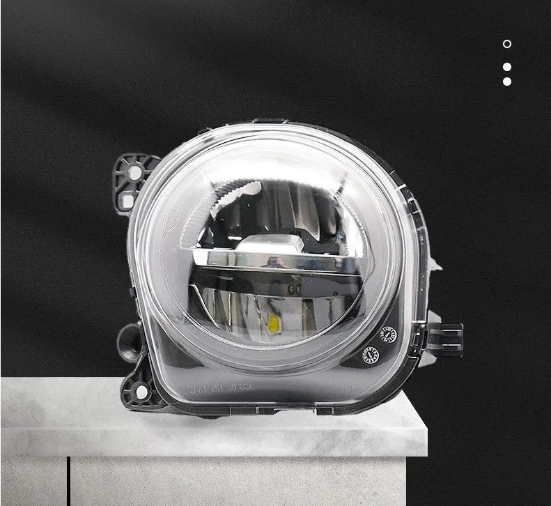 BMW 5 Series F10 front fog lamp with clear lens and automotive electrical connector