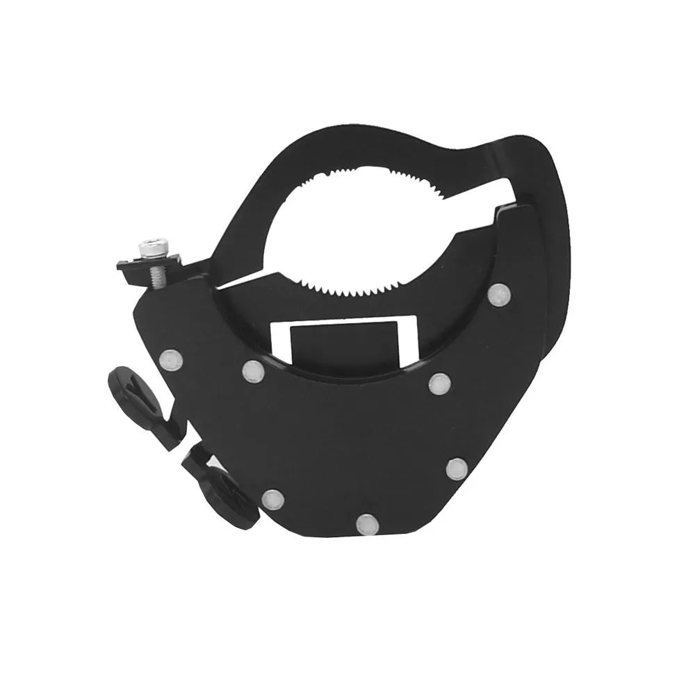 Stainless steel motorcycle throttle lock with universal handlebar mounting