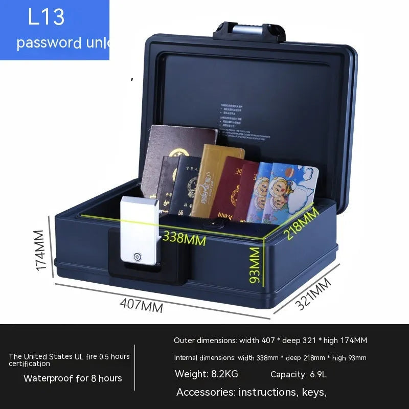 L12 Mechanical 6500G portable safe box with youjingang construction and combination lock