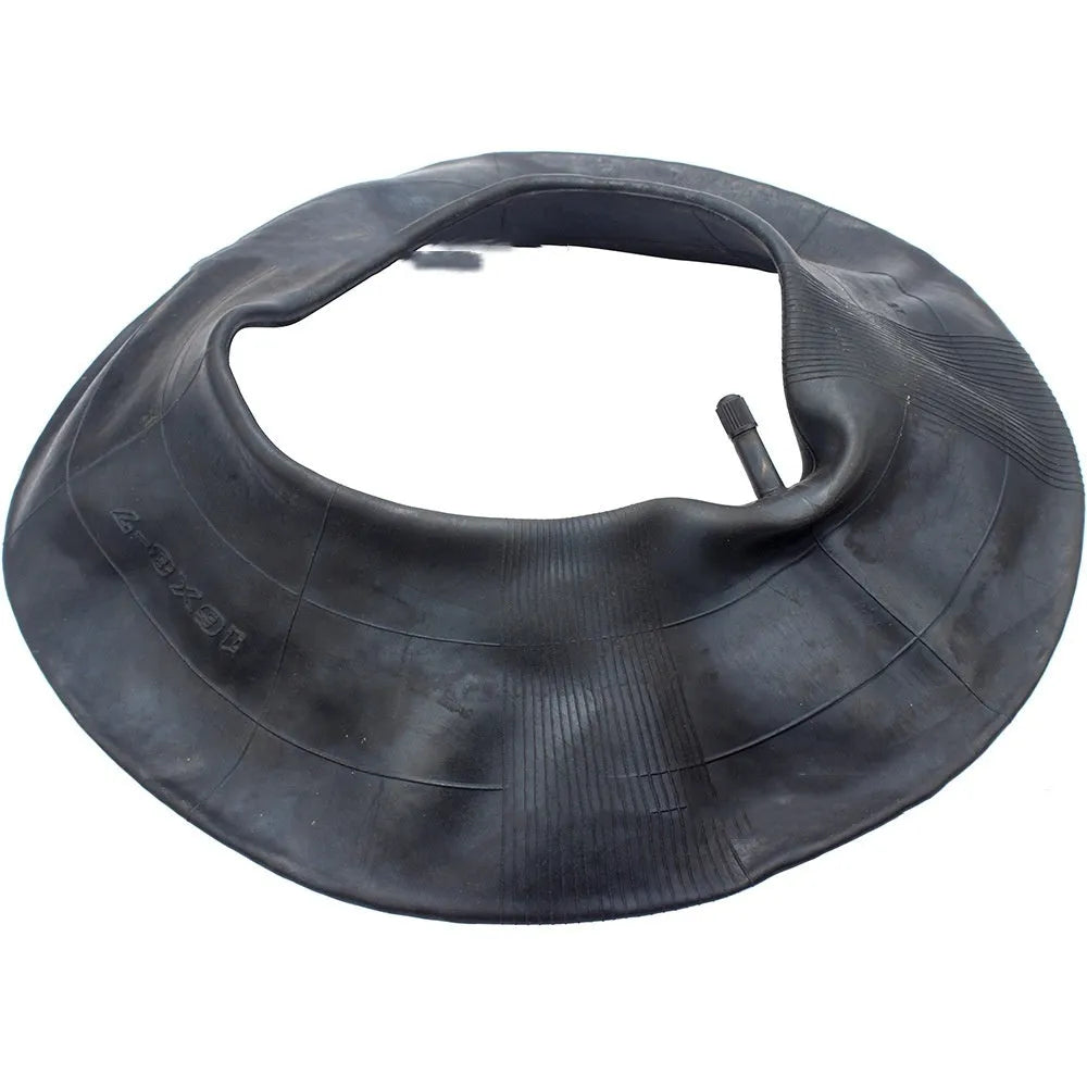 Two black rubber 16x8.00-7 inner tubes with TR13 straight valve stems and dust caps.