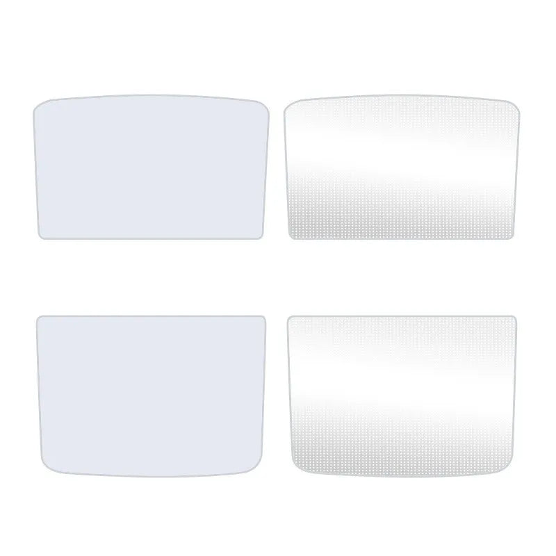 Ice crystal pattern skylight sun visor with silver tape material for vehicle temperature control