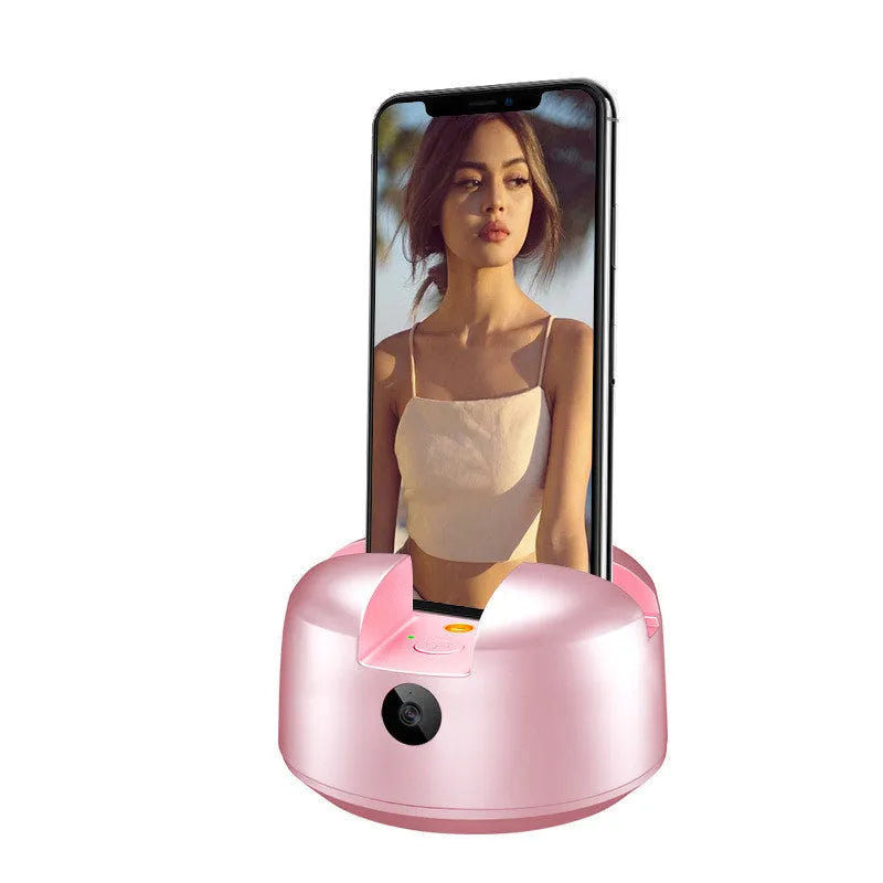 360° intelligent follow-up PTZ live stabilizer in black, pink or white with optional 1.6m high tripod and USB connection