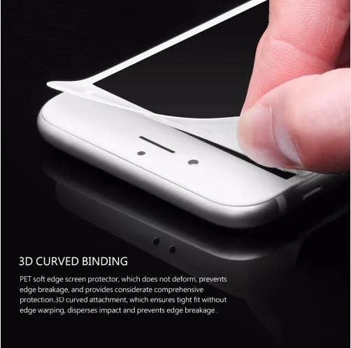 iPhone tempered glass screen protector with anti-blue light and full 3D curved edge coverage