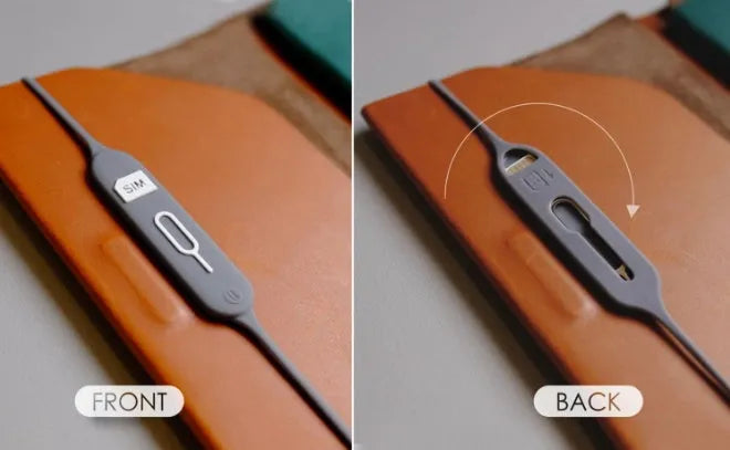 Green gray silicone card slot holder showing open design with card positions