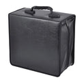Black oxford fabric CD DVD storage organiser with hand strap and zipper closure