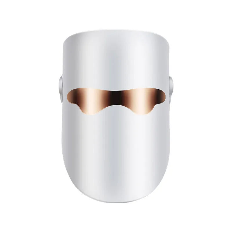 LED light therapy acne beauty mask with red orange blue wavelengths USB powered lightweight design