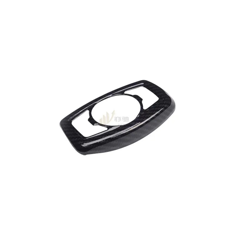 Black carbon fibre decorative patch for Ford F150 Wild Horse headlight control panel