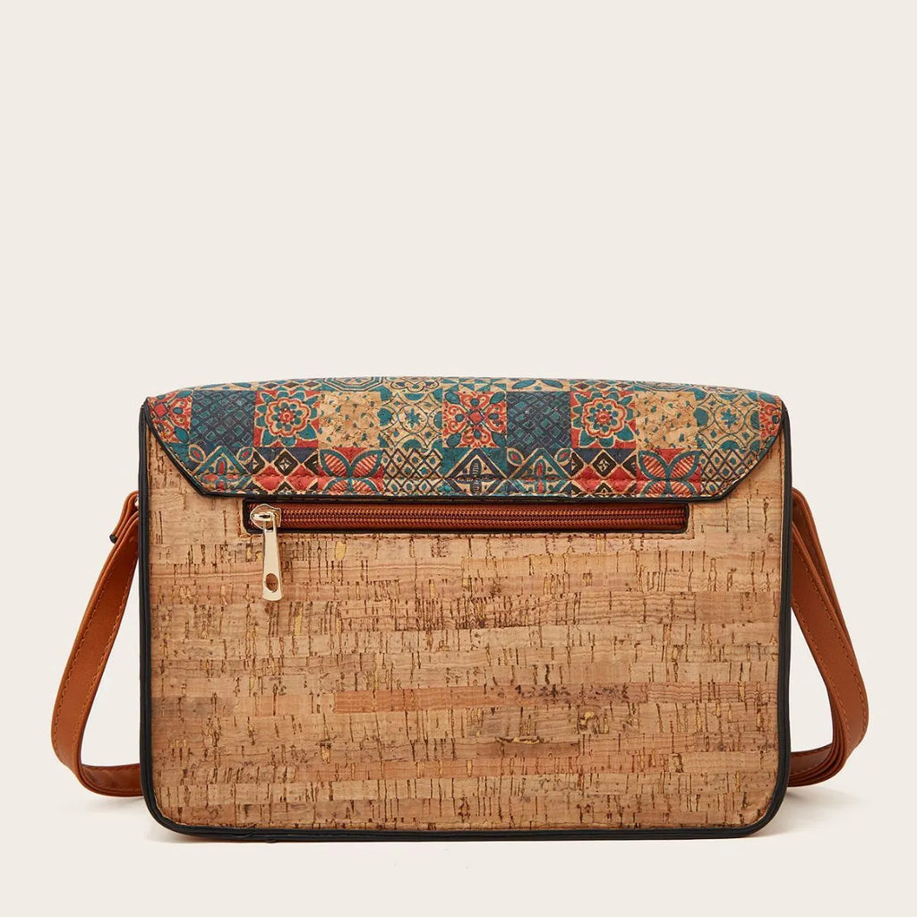 Women's printed PU crossbody bag with single shoulder strap in one of four colour options