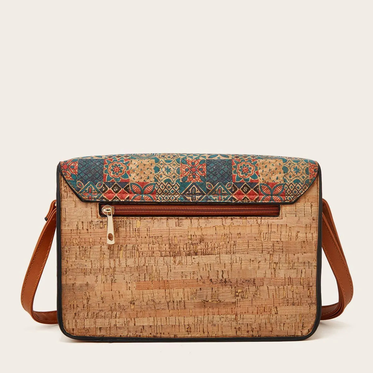 Women's printed PU crossbody bag with single shoulder strap in one of four colour options