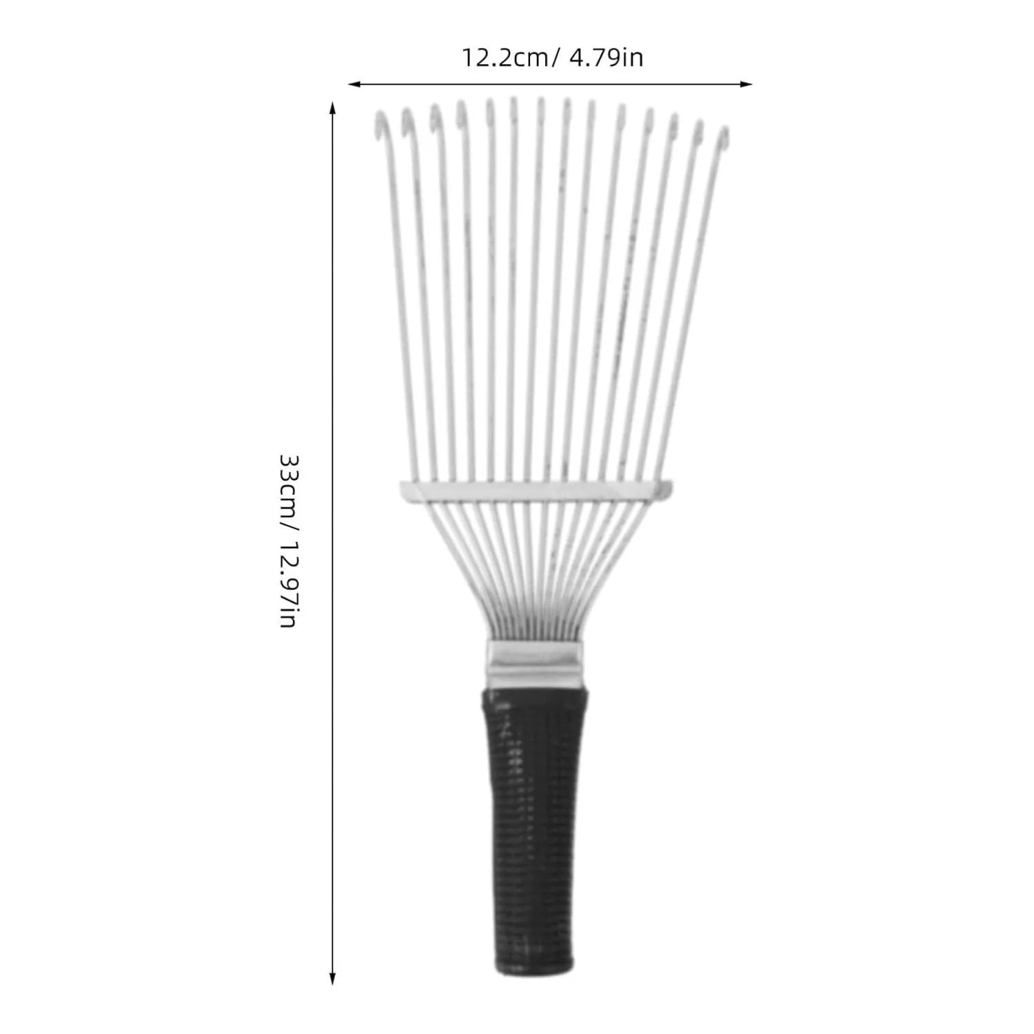 Stainless steel dematting brush with curved teeth for horse and dog grooming