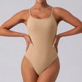 Women's slim triangle yoga jumpsuit in sleeveless tight-fitting design with moisture absorption properties