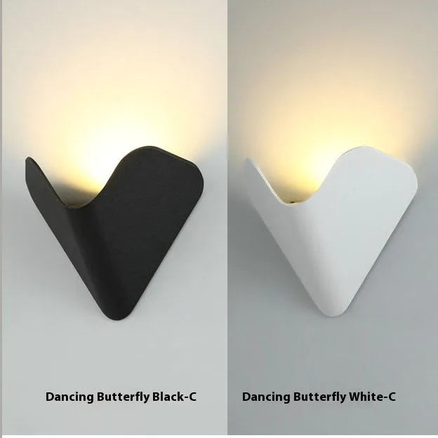 Black or white aluminium alloy waterproof IP65 LED lamp for courtyard or bedside.
