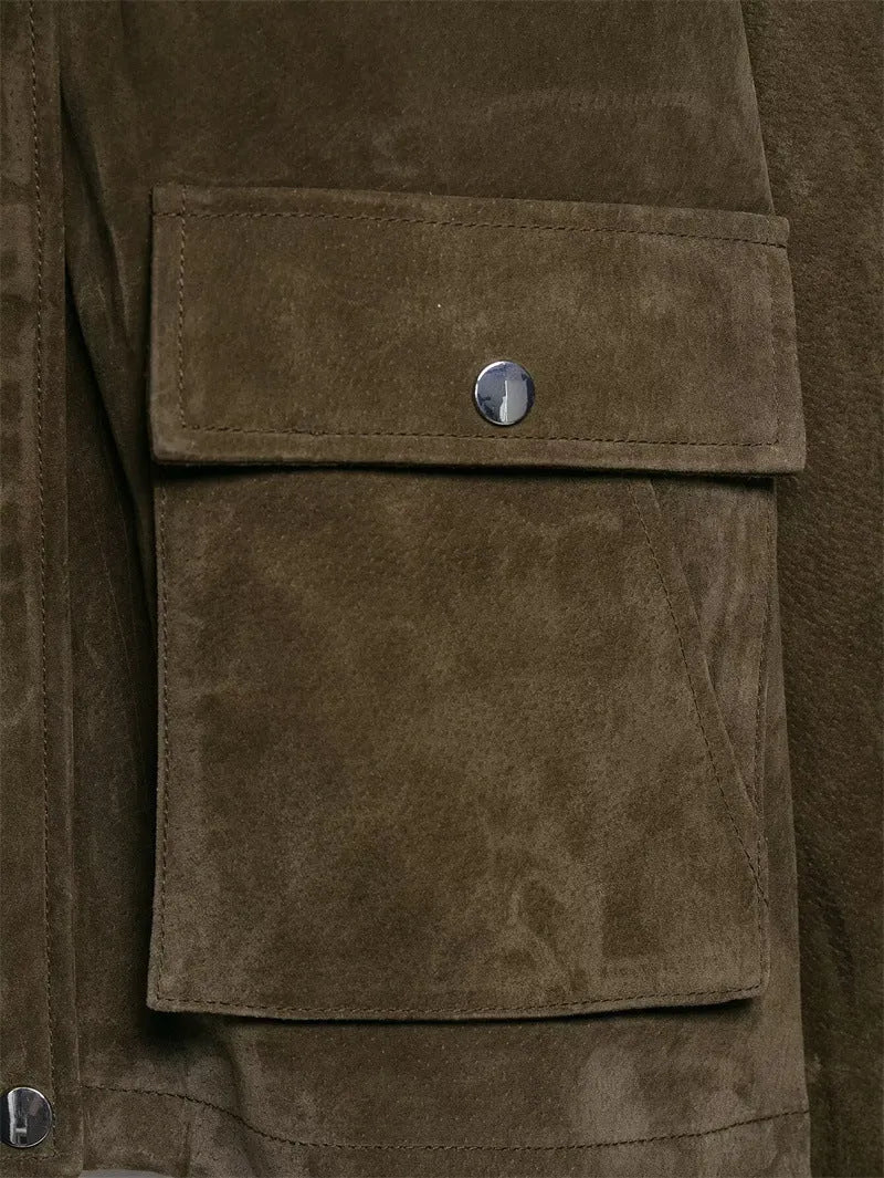Women's Japanese Korean style casual jacket in PU fabric with medium thickness construction