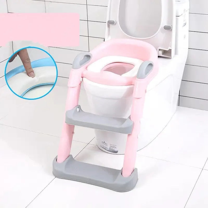 Pink child toilet seat with cushion for toddler potty training, 36x22x39cm packing