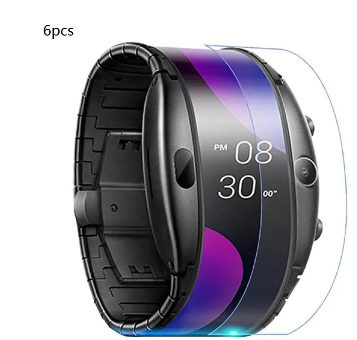 Transparent bracelet watch tempered film screen protector with oleophobic coating