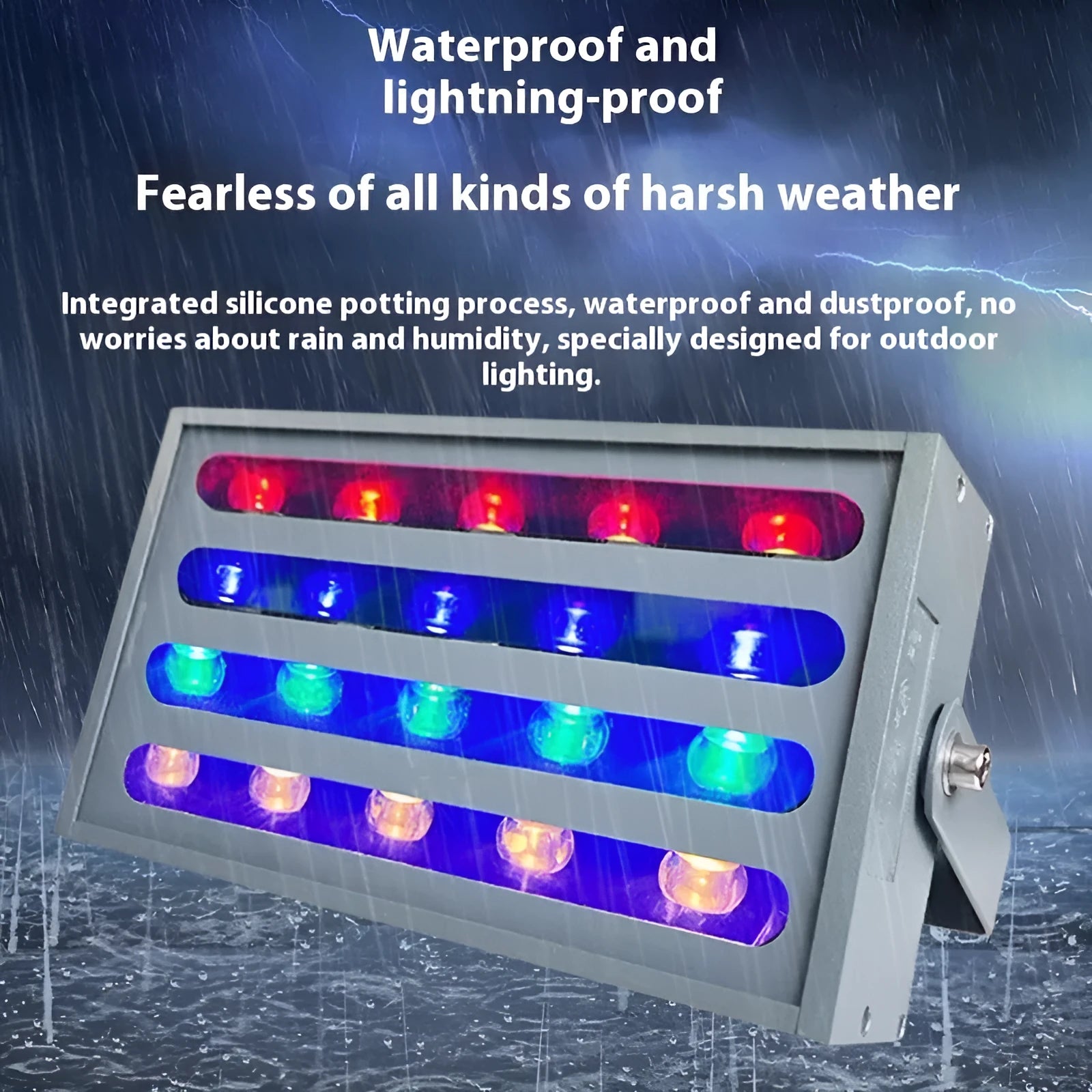 Outdoor LED Rainbow Tree Projection Lamp with aluminium alloy waterproof shell for landscape lighting.