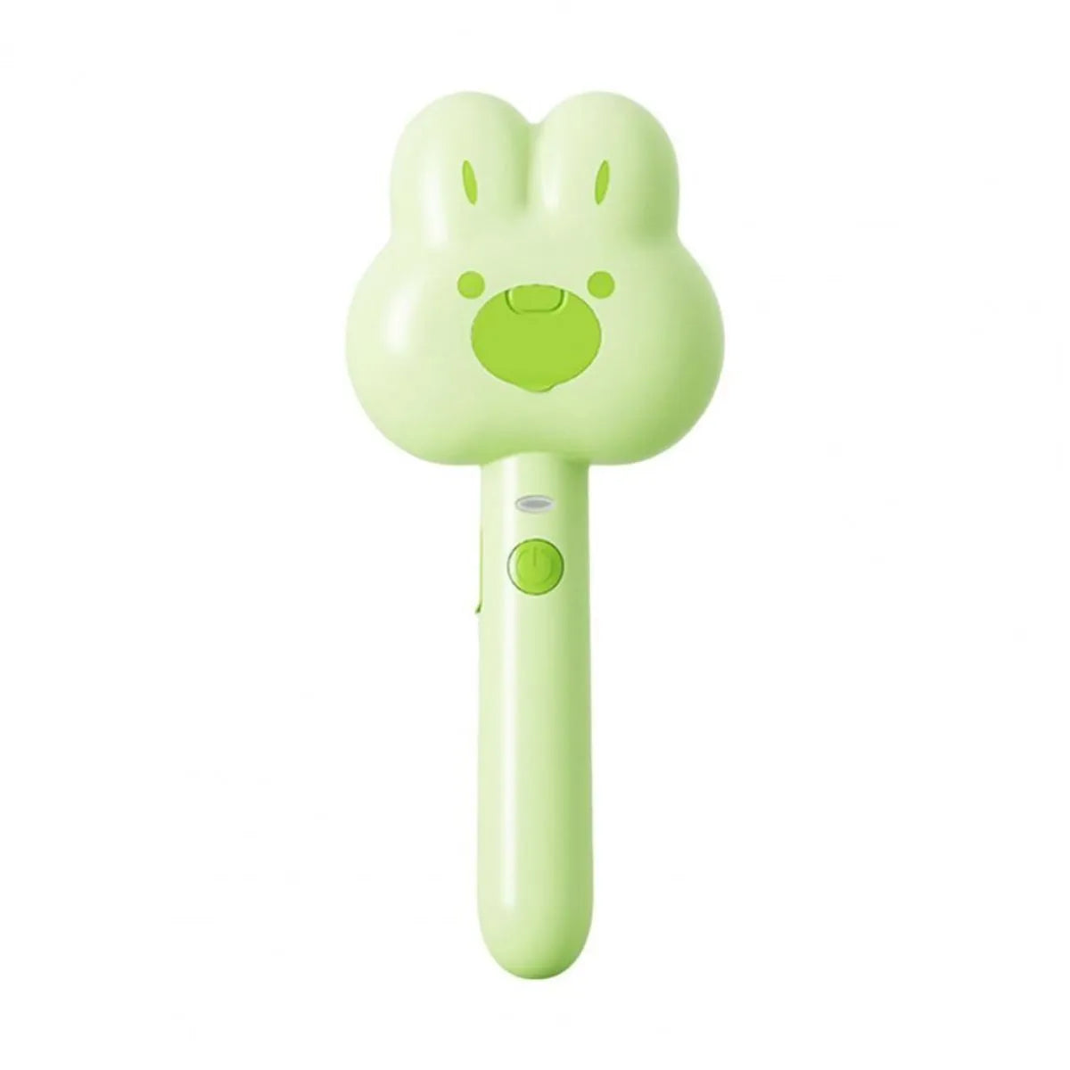 Rechargeable cat steam brush grooming tool in green colour with long handle