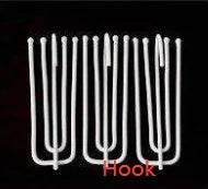 A simple blackout curtain panel hanging on a pole, demonstrating one of the hook, Korean hook, or ring attachment styles.