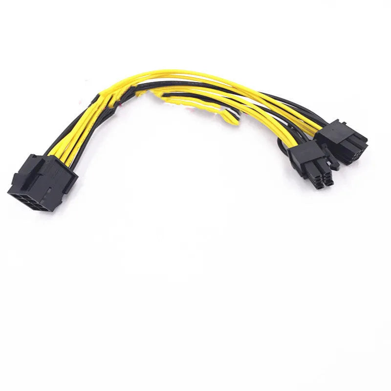 8PIN to dual 8PIN y-splitter power cable for graphics card, 21cm length, oxygen-free copper
