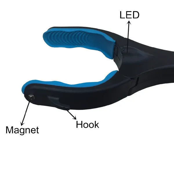 Blue foldable portable car sign holder with aluminium tube and rubber magnetic suction cup base