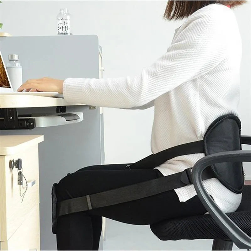 Adjustable back posture corrector belt with lumbar and kidney support for office workers