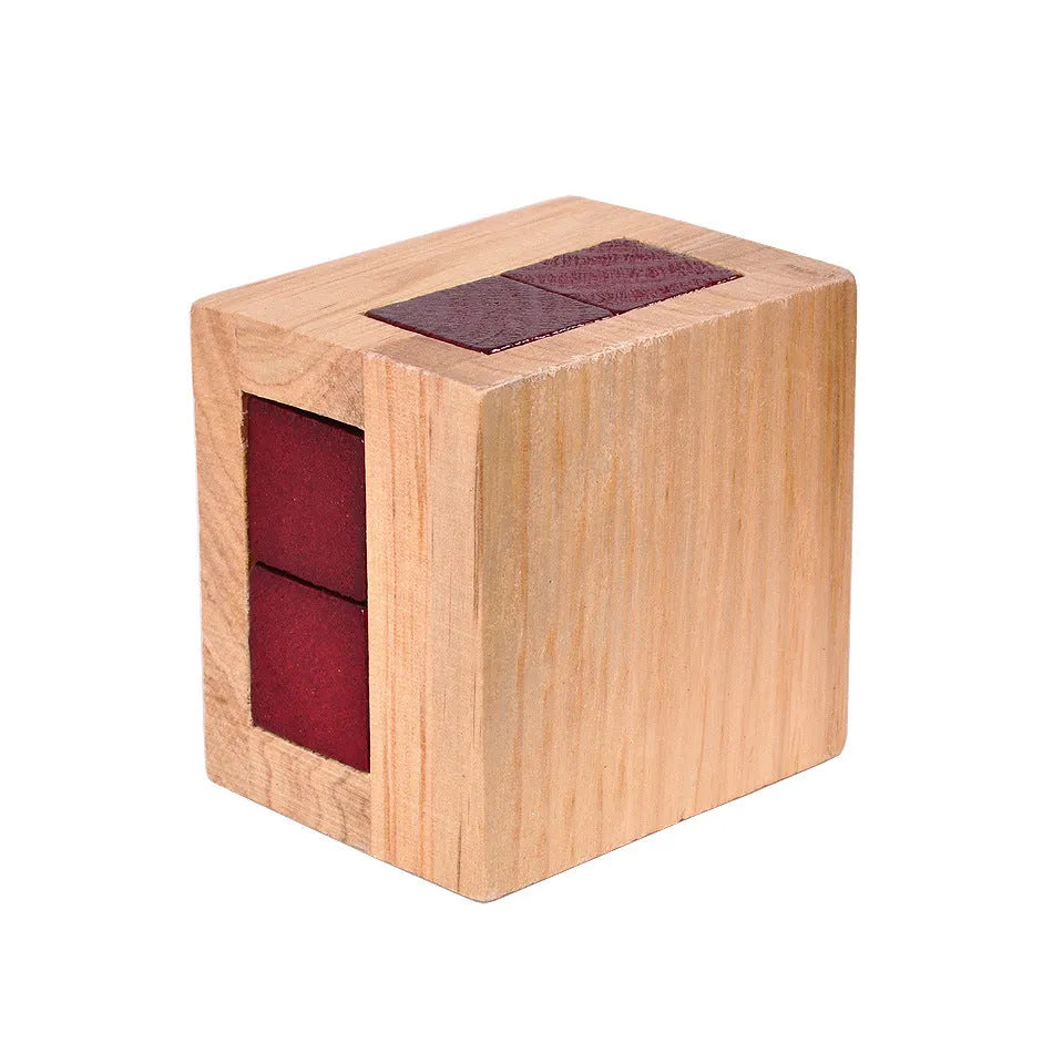 Wooden Kongming lock educational toy for adults in Colour A size 7x7x5.5cm