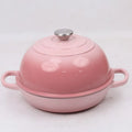 Cast iron enamel bread pot in black finish for baking European bread, 24cm or 26cm size