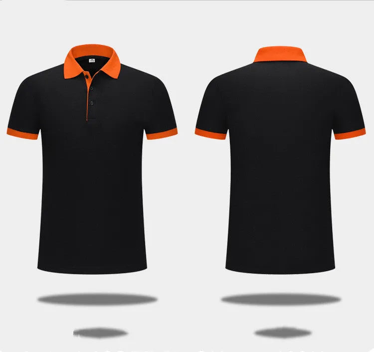 Men's short sleeve cotton-polyester blend polo shirt in simple style, available in multiple colours, Asian sizing.