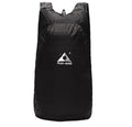 Ultra-thin outdoor backpack 20L waterproof polyester folds to fist size, lightweight 0.075kg, sky blue colour