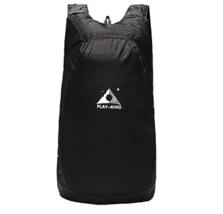 Ultra-thin outdoor backpack 20L waterproof polyester folds to fist size, lightweight 0.075kg, sky blue colour