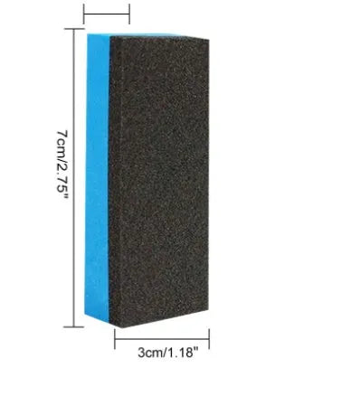 Automotive iron powder rust remover spray bottle with blue square sponge for vehicle metal surface treatment
