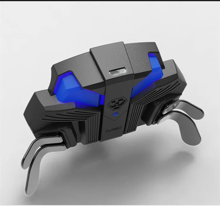 Black PS4 gamepad back button attachment with two rear paddles and a 3.5mm headphone jack.