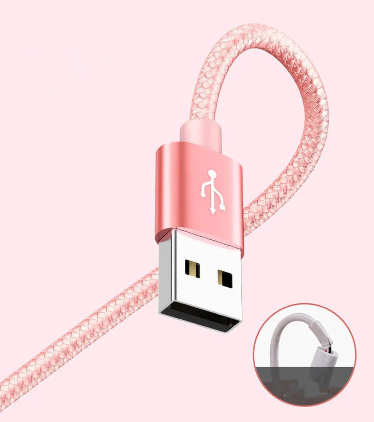 Three-in-one mobile charging cable with Micro USB, Lightning, and USB-C connectors in 1.2 metre length