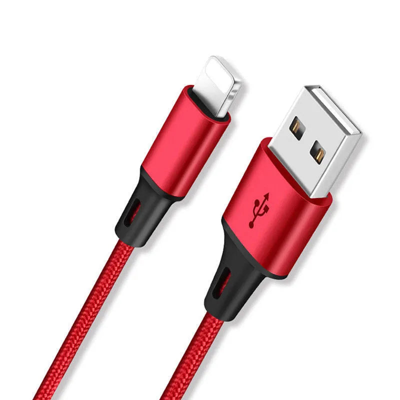 Braided 3-in-1 universal charging cable with aluminium alloy connectors in six colour options