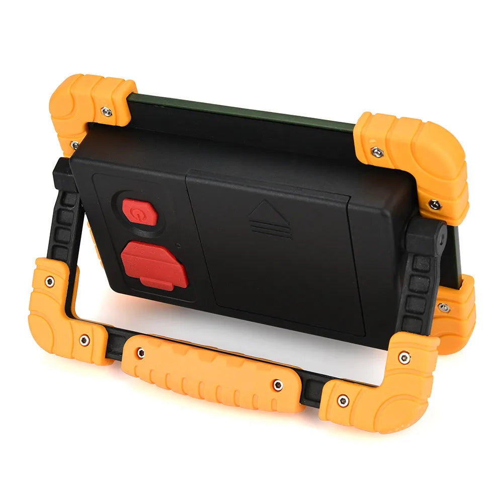 Yellow aluminium alloy COB work light with 50W power and 120° wide beam