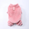 Polyester solid colour pet jacket with fur trim in gray, front view, size M