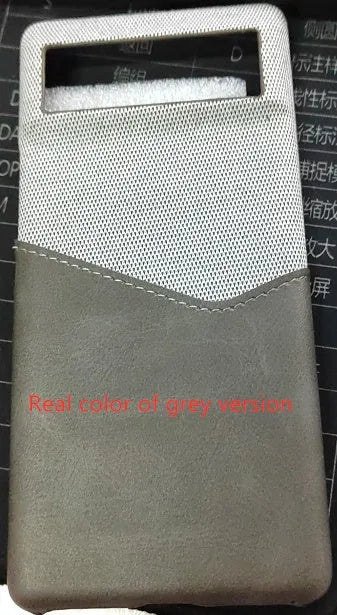 Solid-colour leather back cover case for Google Pixel mobile phone on a table.