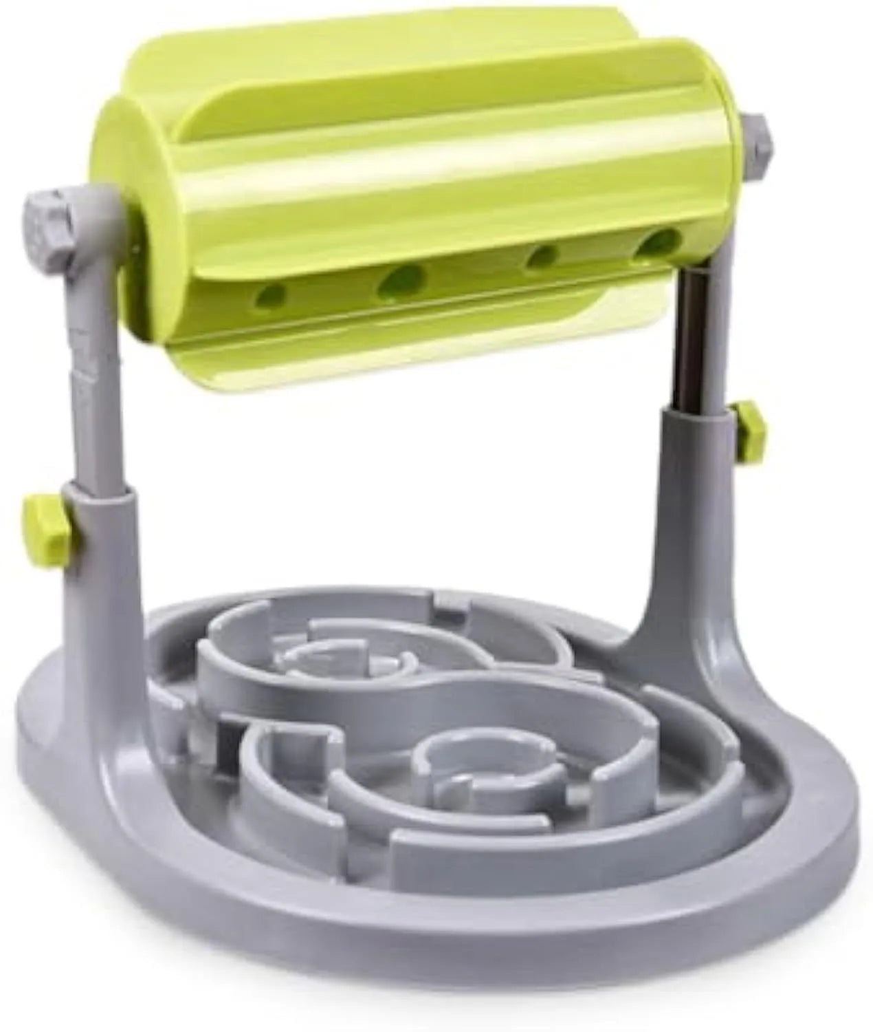 Blue adjustable height interactive pet food puzzle slow feeder for dogs and cats