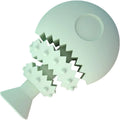 Blue Fish Bone shaped soft dog chew toy with hollow bottom for treats.