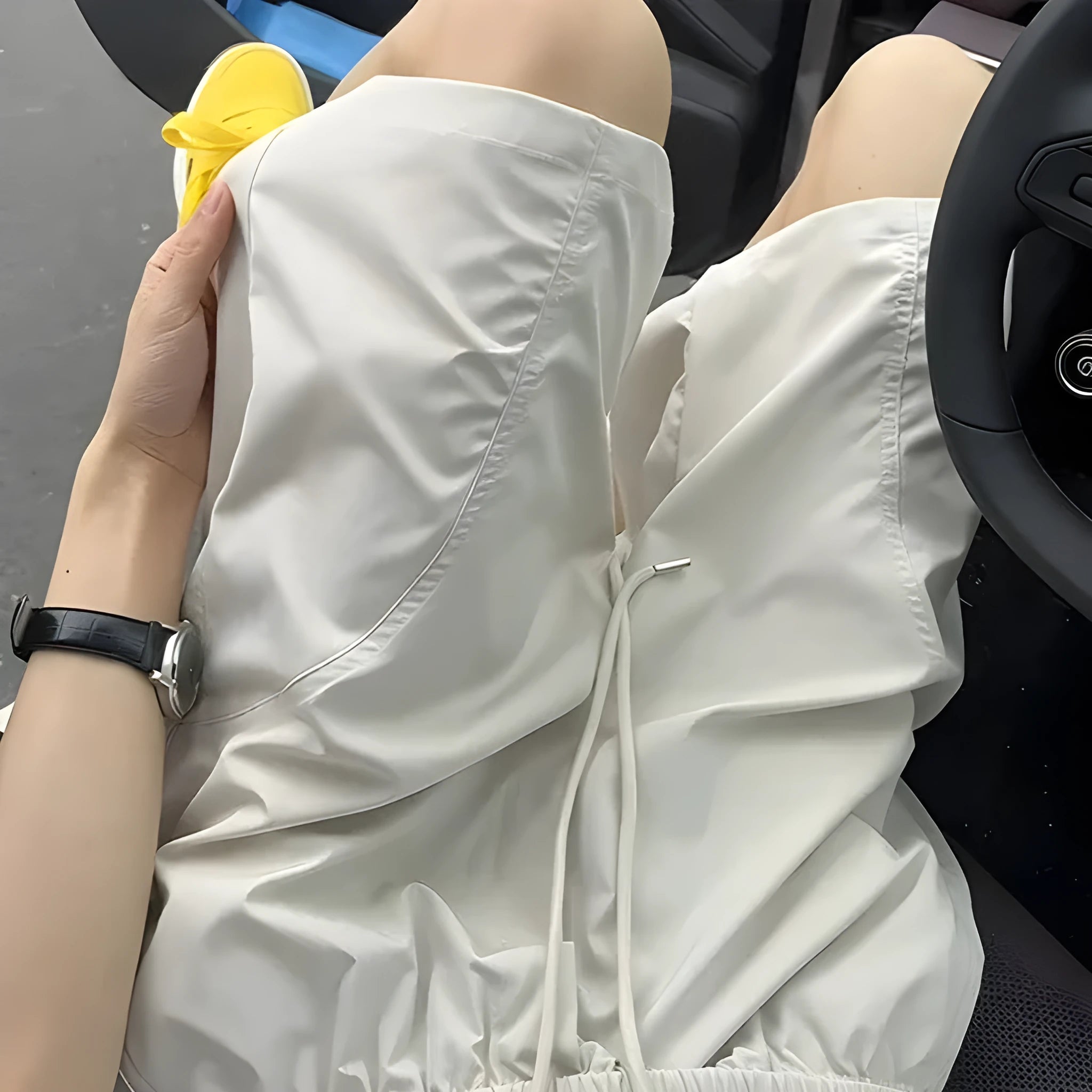 Men's quick-dry polyester sports shorts in straight-leg style with elastic waistband