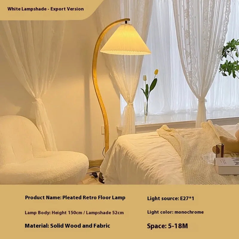 Vertical retro table lamp with three-colour light and choice of log white or wine red lampshade