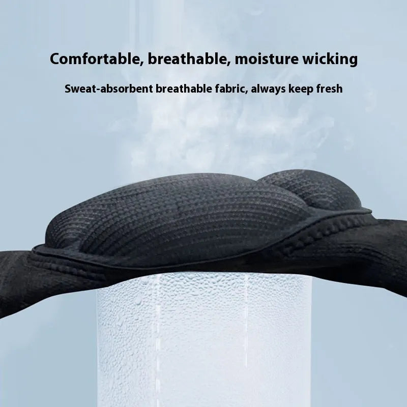 Pair of black thick sponge knee pads for sports protection on a neutral background