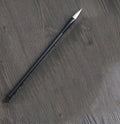 Student Chinese calligraphy brush with steel barrel and wolf hair nib, 23cm long